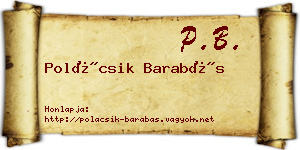 Polácsik Barabás névjegykártya
